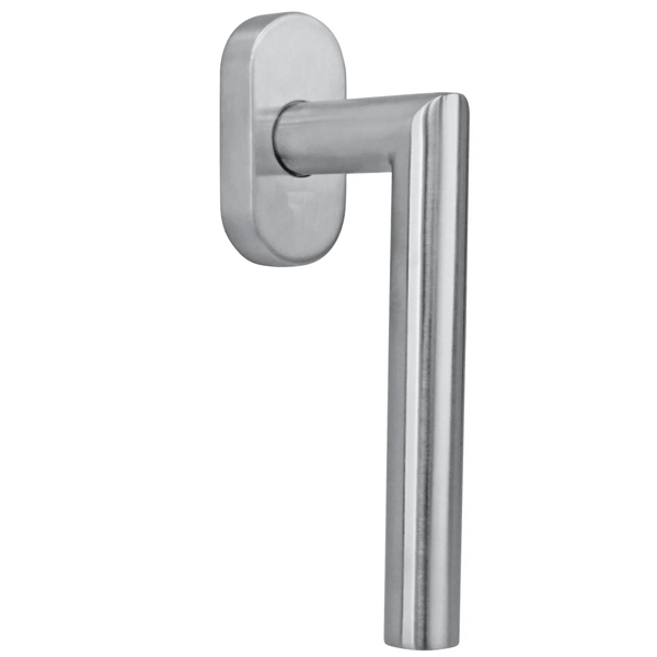 Poignée de fenêtre à béquille Vachette Linox 493 en inox sur bloc platine carré 7 mm