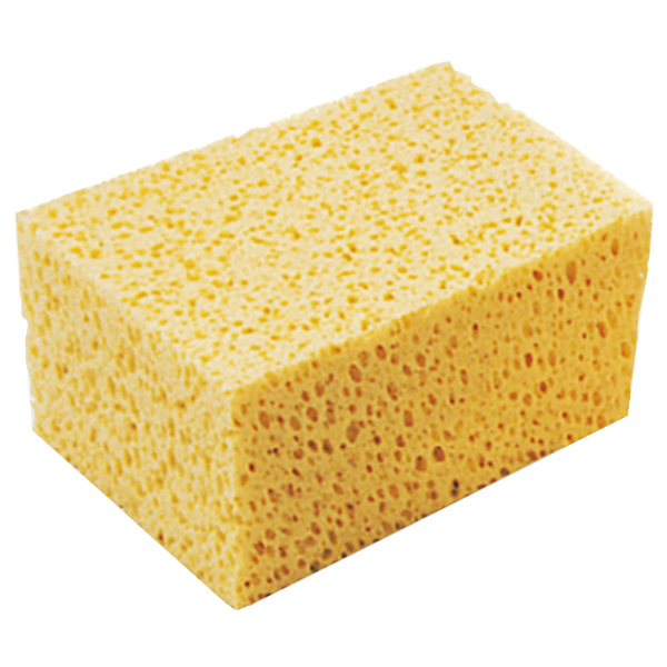 Éponge synthétique jaune pour gros nettoyages et gros lessivages - Taliaplast - 150 x 100 x 80 mm