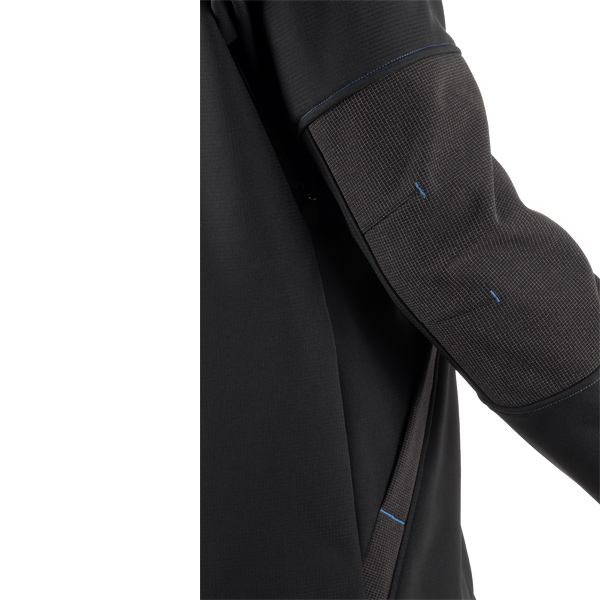 Veste softshell homme imperméable chaude et respirante - Yuki II Coverguard - Couleur noir et bleu - Taille L