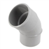 Coude mâle-femelle à 45° Nicoll CJ4GT pour tube de descente de gouttière de 50 mm - Techtan Gris