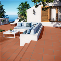 Dalle en terre cuite Tolosane - Rouge - 30 cm x 30 cm - ép.1,2 cm