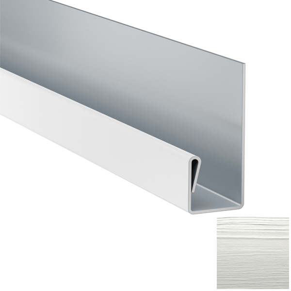 Profil de terminaison MetalTrim pour bardage VL Hardie Plank - alu Blanc arctique - longueur 3,00 M