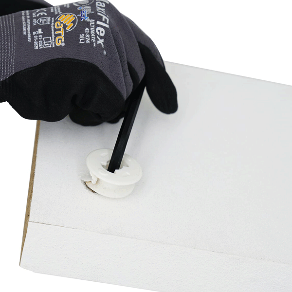 Suspension rapide à sortie latérale pour baffles et ilots acoustiques - Angel™ Helix avec câble de 2 m - sachet de 4 pièces