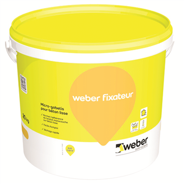 Micro-gobetis pour béton lisse Weber fixateur