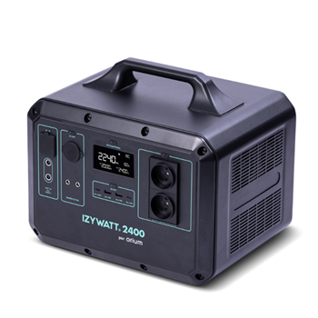 Station électrique portable IZYWATT 2400,0 W Orium - 3 modes de charge - 9 prises de sortie