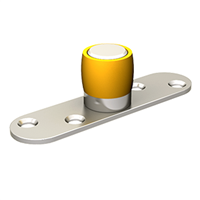 Guide du bas 1099 Mantion olive laiton diamètre 24 mm sur platine à visser