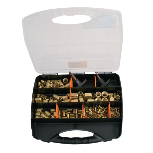 Mallette de rangement avec 18 séparateurs amovibles - 380 x 310 x 60 mm - Polypropylène noir