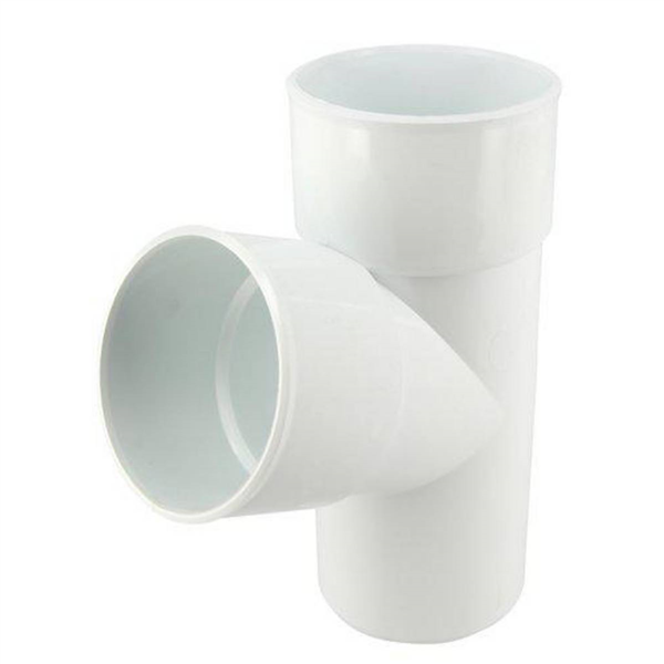 Culotte simple mâle-femelle 67°30 pour tube de descente Ø 80 mm - Blanc