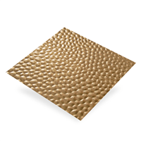 Plaque en Aluminium brut cuivre martelé - 500 x 250 mm - épaisseur 0.4 mm