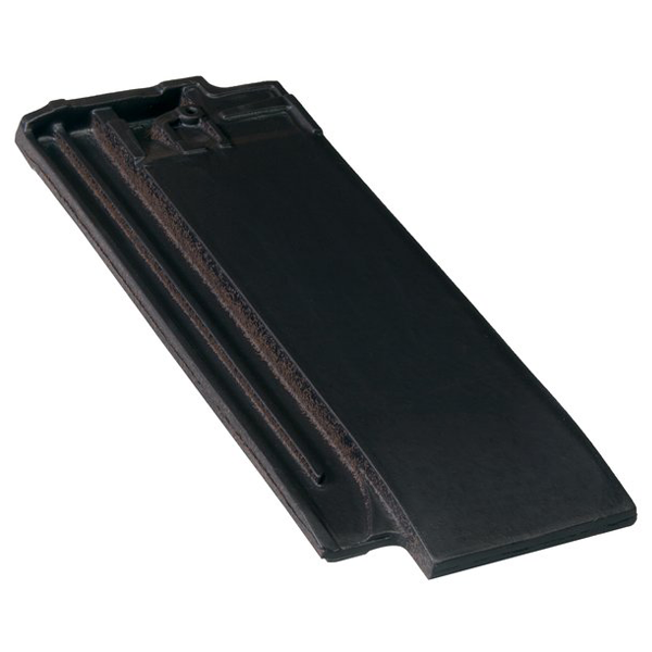 Demi-tuile en terre cuite - Signy - Anthracite mat