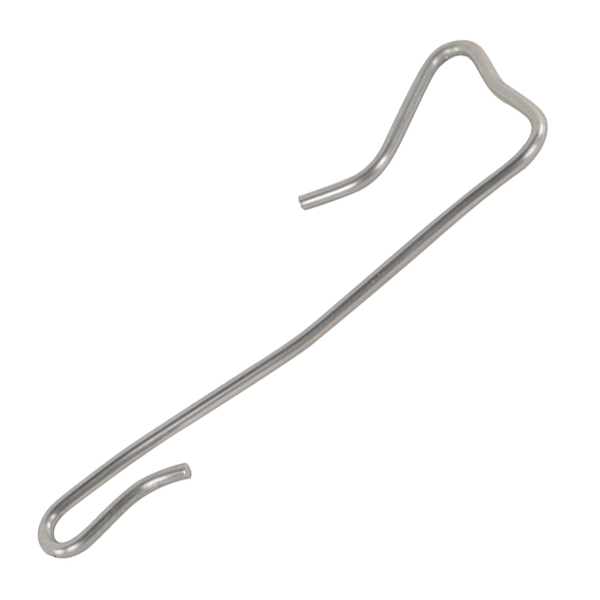 Crochet fixation ardoises - Inox 17% - Talon 4 mm - Ø 2,7 mm - Longueur 8 cm - Boîte de 500