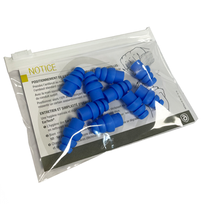 Embouts à ailettes de rechange pour protection auditive EarTech Access - Small Bleu - sachet de 5 paires