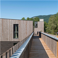 Bardage bois NEW AGE Douglas profil Soléa II massif poncé saturateur pré-grisé Sivalbp - Irisé 27x125 mm L.4,00 M