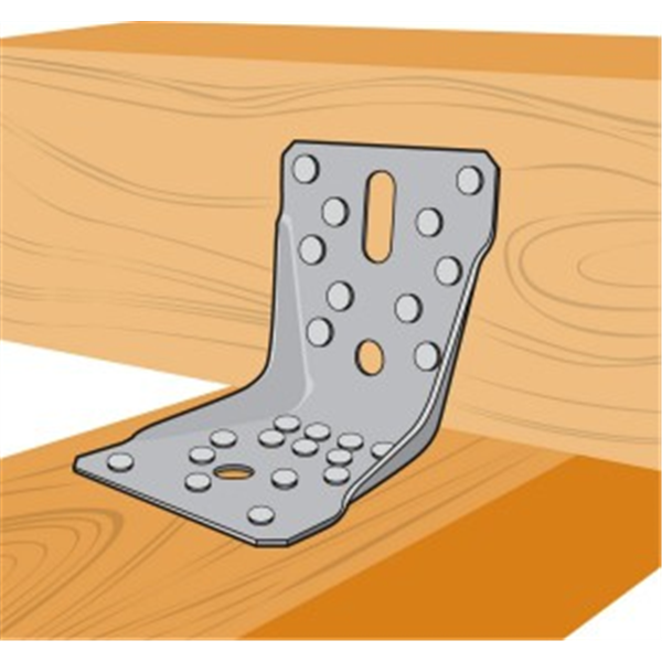 Equerre renforcé en acier galvanisé de 60x89x89mm