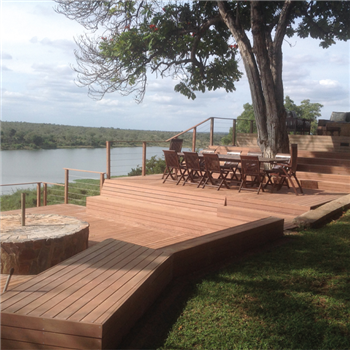 Lame de terrasse en bois exotique Maçaranduba KD lisse - Classe 4 - 145 MM x 21,00 MM - Longueur 3,35 M