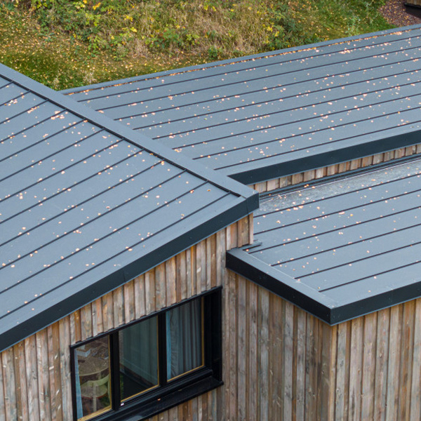 Tôle bac acier 0,50 MM prélaqué aspect joint debout Clipeo Bacacier - 450 MM x 2100,0 MM - Gris terre d'ombre RAL7022