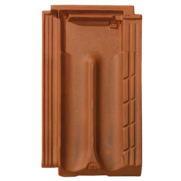 Tuile Marseille Héritage en terre cuite - BMI Monier - grand moule à faible relief - 43,3 x 26 cm - Brun rustique