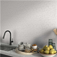 Faïence murale monochrome BLANCO MATE rectifié - 30 CMx90 CM ép. 9 MM