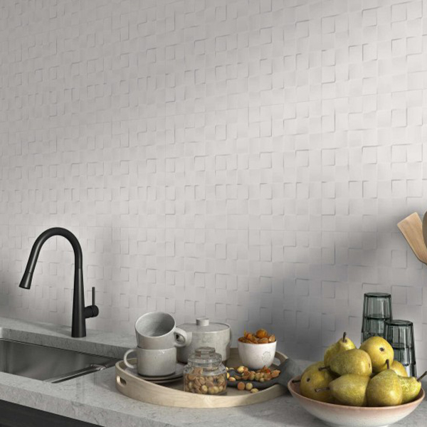 Faïence murale monochrome BLANCO MATE rectifié - 30 CMx90 CM ép. 9 MM