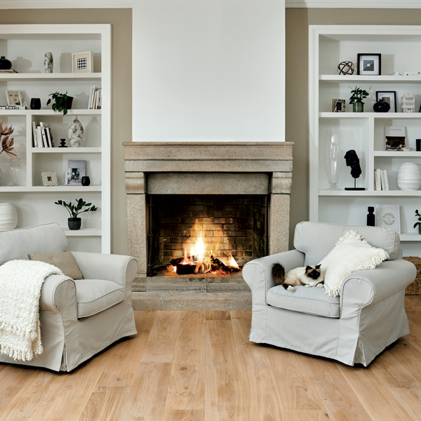 Parquet contrecollé en bois Diva Chêne Authentique Sable - 223 MM x 15,00 MM - long. variable