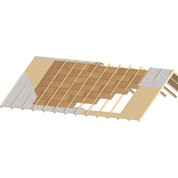 Panneau isolant de sous-toiture pare-pluie - MULTIPLEX TOP - R=0,70 m².K/W - 2,50 M x 0,75 M - ép.35 MM