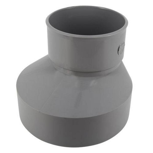 Réduction extérieure excentrée PVC pour évacuation d'eau - mâle/femelle - Ø 200/125 mm