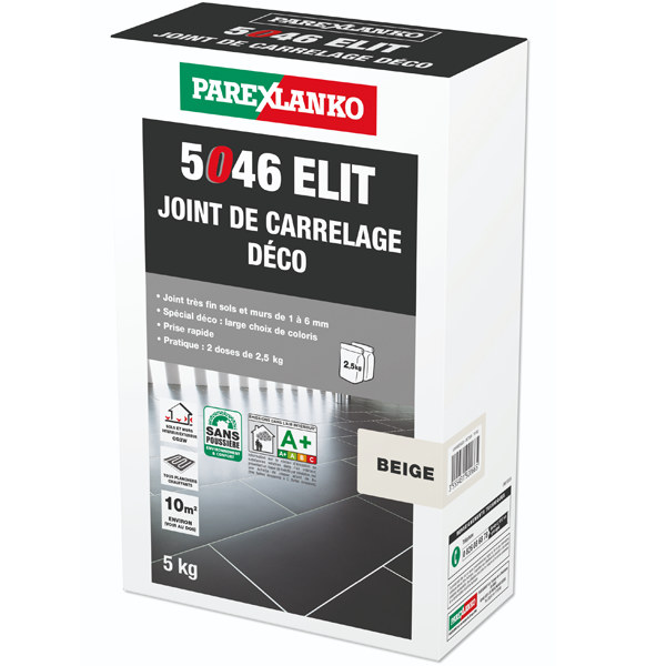 Joint de carrelage déco - 5046 Elit - sol et mur joints de 1 à 6 mm - Beige Sac de 5 KG