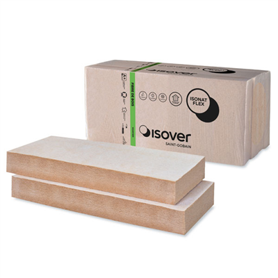Panneau fibre de bois Isonat Flex 55 - isolation par l'intérieur - R = 2,20 m².K/W - 1,22 M x 0,58 M - ép. 80,00 MM