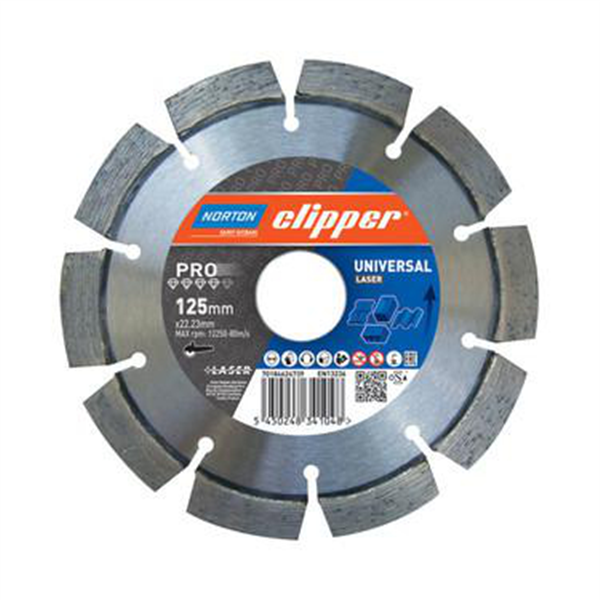 Disque diamant PRO UNIVERSAL LASER - 125x22.23mm Norton Clipper