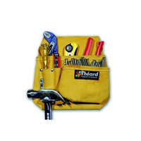 Poche à outils en daim à 5 poches - Théard - Avec 1 anneau pour marteau