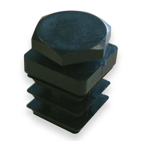 Embout carré pied ajustable pour tube - noir - 20 x 20 mm - lot de 4 CQFD 2004-7602