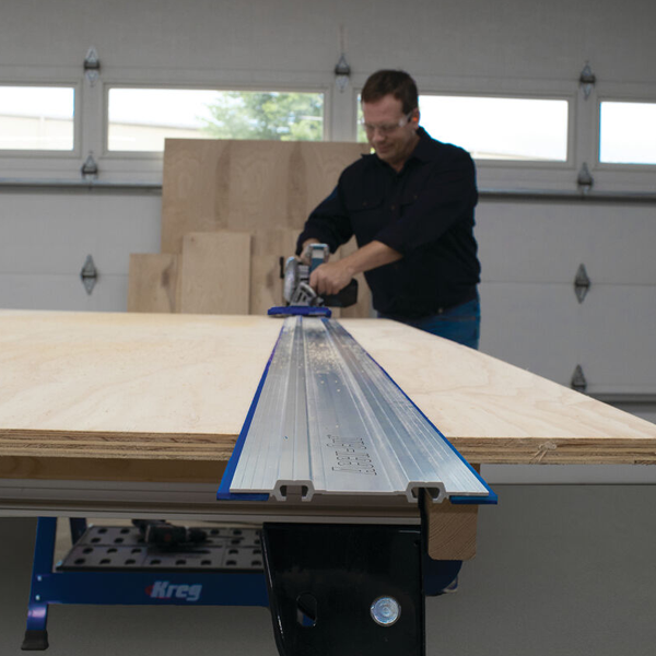 Rail de guidage d'extension Kreg KMA2750 pour Accu-Cut - avec accessoires de fixation - 127 cm