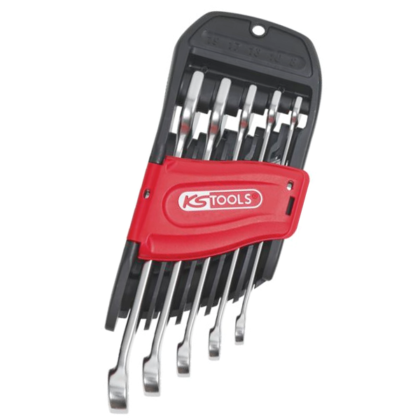 Jeu de 10 clés mixtes métriques KS Tools sur support 8 à 19 mm