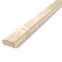 Couvre joint pour volet battant en Sapin du Nord non traité - blanc - 22 x 45 mm