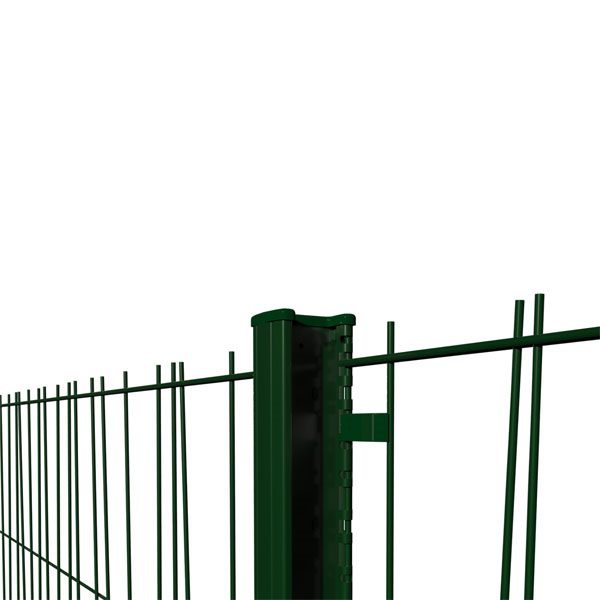 Poteau Profix pour grillage rigide - inviolable et sans accessoire - Vert RAL6005 - Hauteur 1,70 m