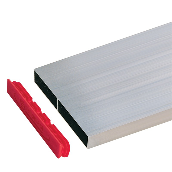 Embout de règle aluminium rectangulaire Taliaplast à 2 alvéoles - section de 100 x 18 mm