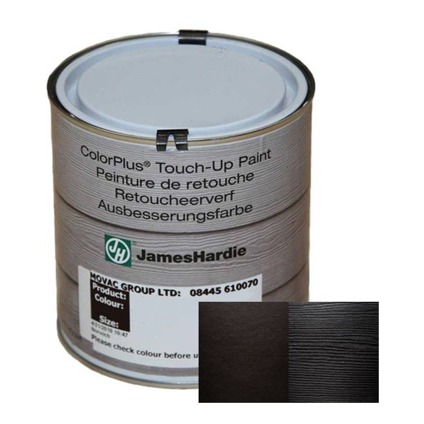 Peinture de retouche ColourPlus pour traitement chant bardage James Hardie - pot de 500 ml - Noir minuit