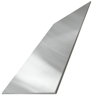 Feuille de zinc pour couverture de toit et façade VMZINC - aspect naturel - 1,00x2,00 MM - épaisseur 0,65 MM