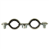 Collier isophonique double - Fixation tuyauterie - acier zingué blanc - M7 x 150 - Ø20 mm - Boîte de 50