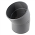 Coude d'évacuation à 30° Mâle/Femelle - PVC gris - diamètre 125 mm - Nicoll