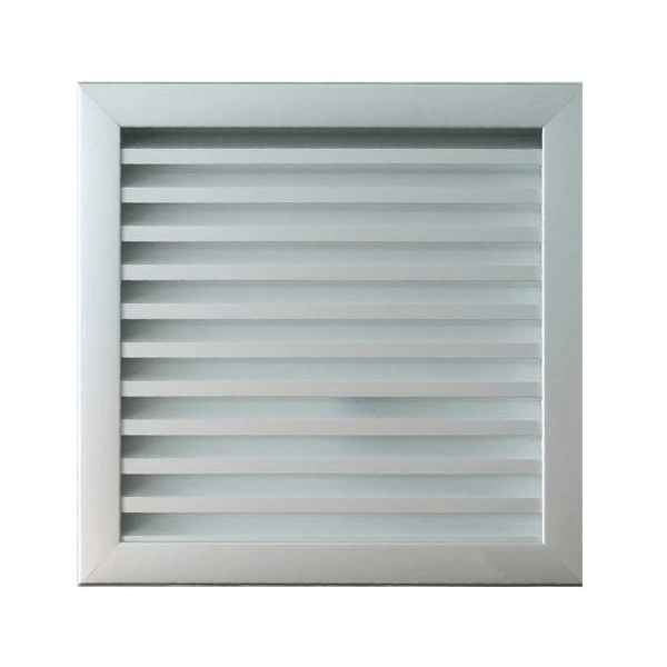 Grille de ventilation murale extérieure - 400 x 392 mm - Aluminium anodisé - Autogyre