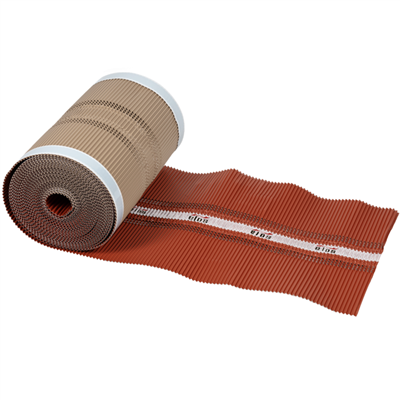 Closoir souple ventilé en aluminium Elos pour faîtage et arêtier - coloris Rouge - 320 mm x 10,00 m