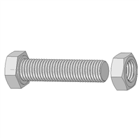 BOULON H ZINGUE 8.8 ENTIEREMENT FILETE 16X80