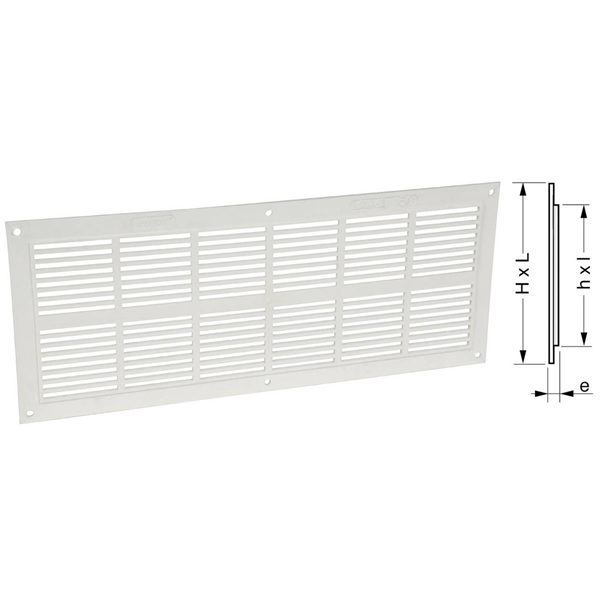 GRILLE MEN.REGLEM.RECT.EXTRA PL-100