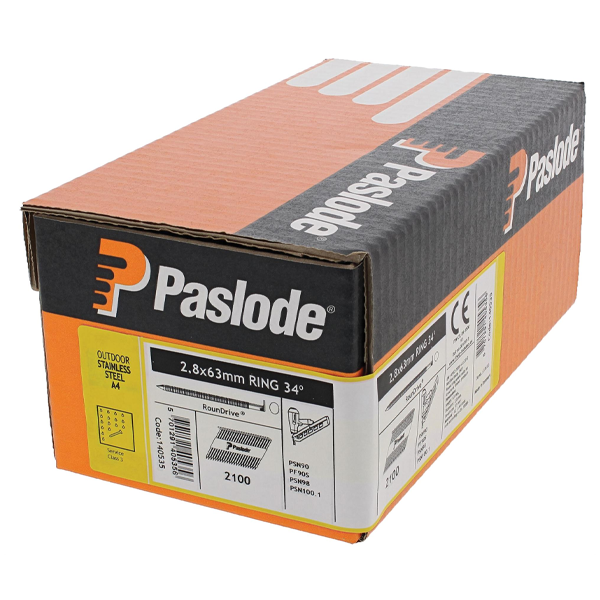 Clou cranté 2.8 x 51 mm Spit finition Inox A2 avec gaz pour IM350 pack de 1100