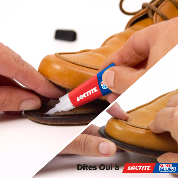 Colle liquide extra-forte cyanoacrylate - Super Glue-3 Loctite - Lot de 2 tubes + 1 gratuit