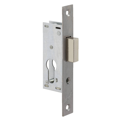 Serrure à encastrer 1 point pêne dormant seul - Metalux 14 - coffre 21 x 95 mm - axe 10.5 mm