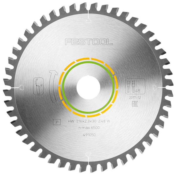 Lame de scie circulaire bois Festool Wood Fine Cut HW 216x2,3x30 mm 48 dents