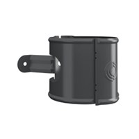 Collier de descente de gouttière Lindab SSVU pour tuyau de 100 MM - acier galvanisé Gris anthracite RAL 7016