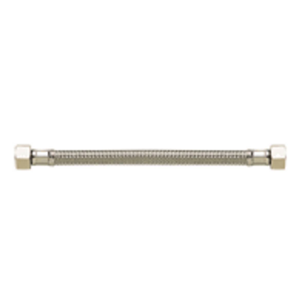 FLEX. TRESSE INOX F3/8"-F3/8" 300mm Alim - Sanitaire Tuyau Ø 8mm avec joint